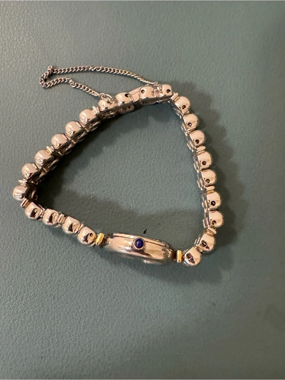 Rado Women's Silver and Gold Beaded Bracelet Watch 14 cm